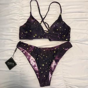 Women’s Reversible Galaxy Print/ Tie Dye Bikini